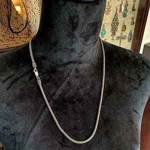 Thick indonesian silver chain with lobster claw clasp
